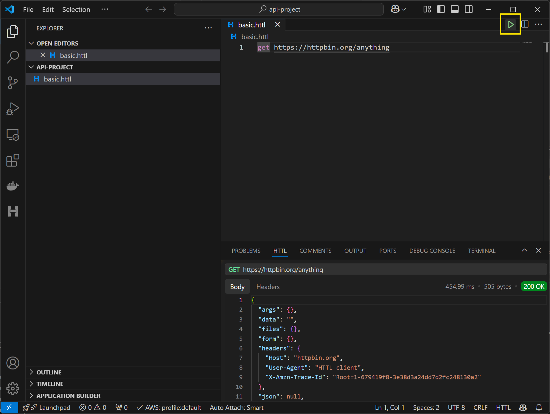 VS Code Run